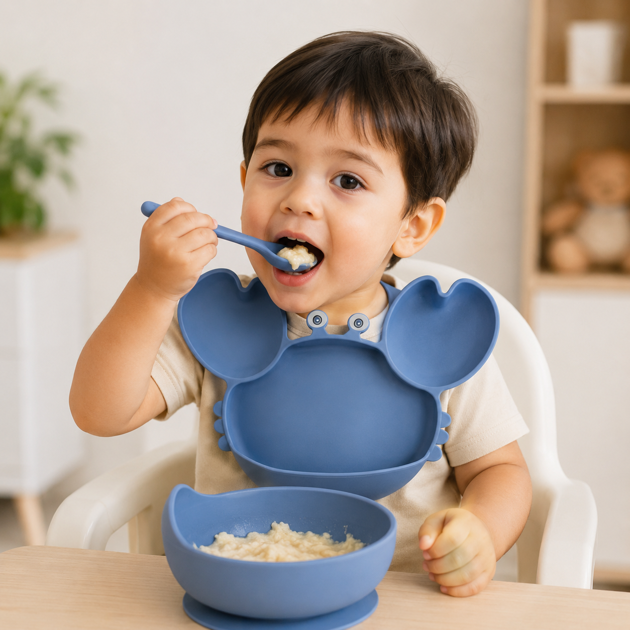 Crab Suction Plate β Strong Suction for Stress-Free Baby Mealtimes