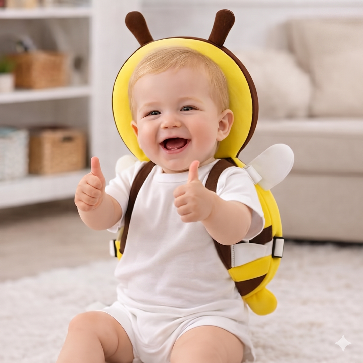 Kroindia Blue Baby Head Protector Pillow