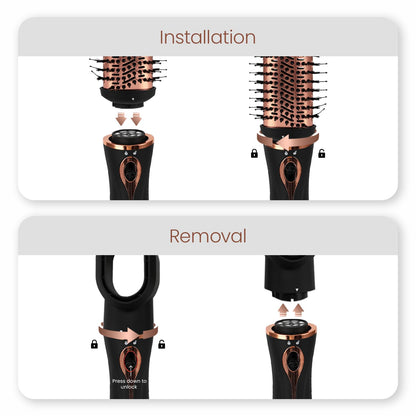 kroindia 3-in-1 Hot Air Brush – Hair Dryer, Volumizer & Styler
