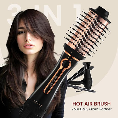 kroindia 3-in-1 Hot Air Brush – Hair Dryer, Volumizer & Styler